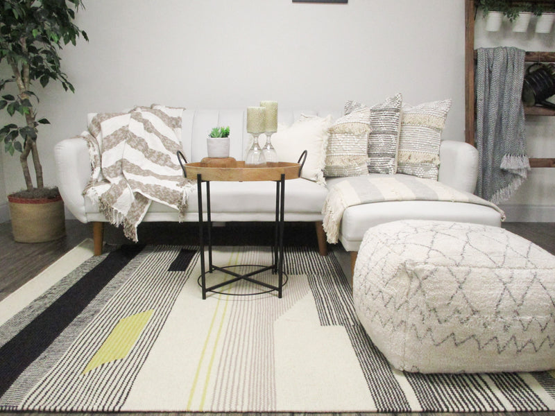 Angora Wool and Cotton Area Rug
