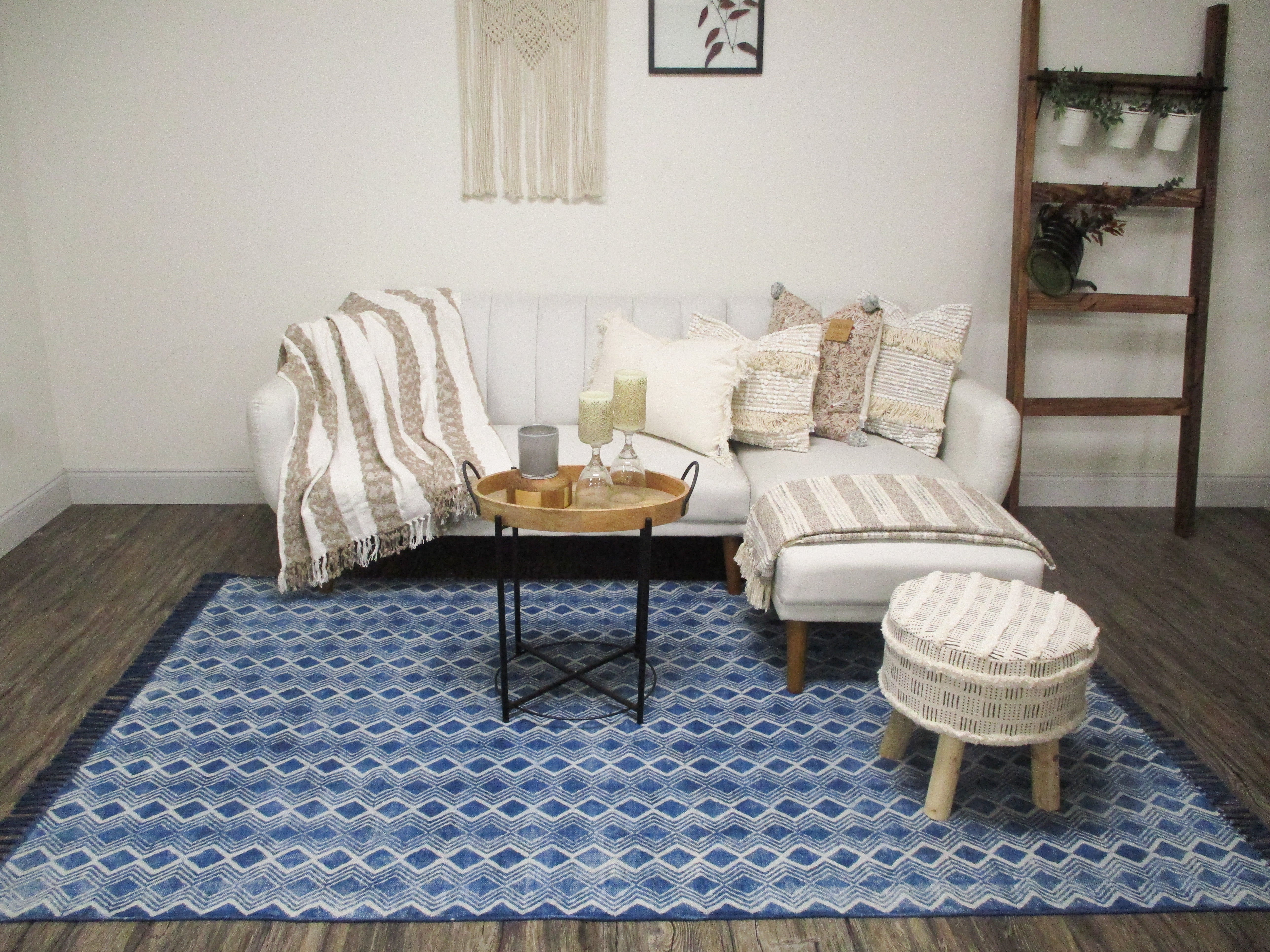 Ocean Blue Cotton Rug