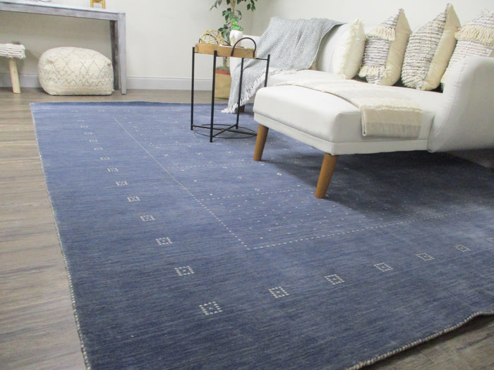 Clara Blue hand knotted wool Rug