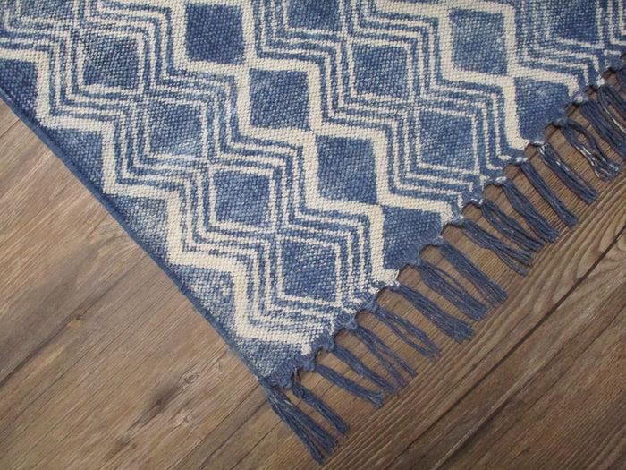 Ocean Blue Cotton Rug