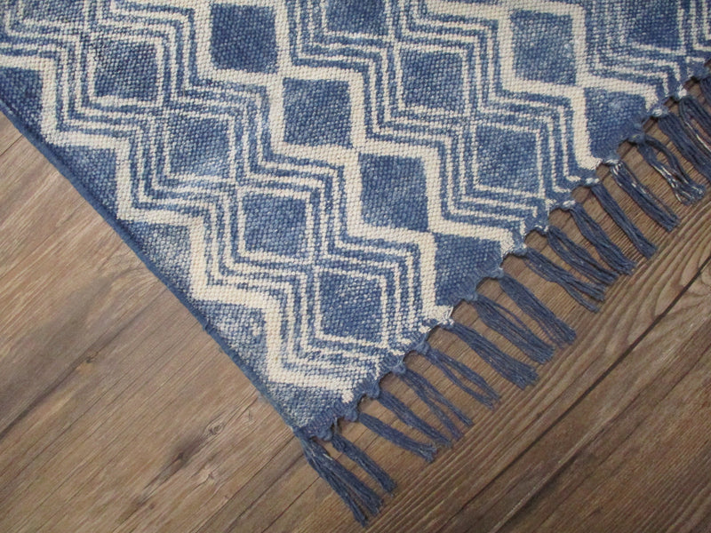 Ocean Blue Cotton Rug