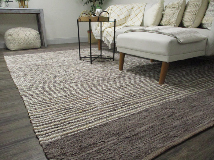 Muse Coffee Leather Rug