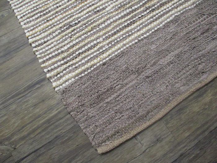 Muse Coffee Leather Rug