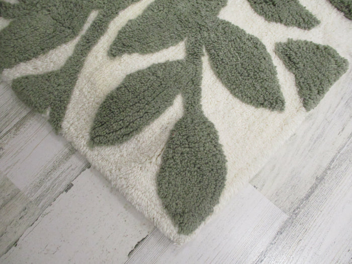 Olive Branch Bath Rug- 100% Cotton