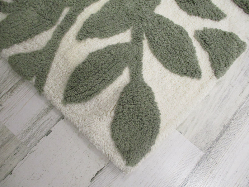 Olive Branch Bath Rug- 100% Cotton