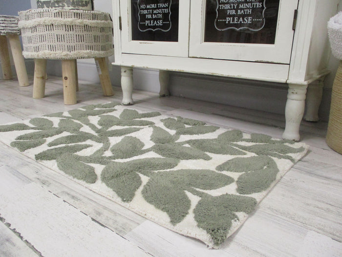 Olive Branch Bath Rug- 100% Cotton