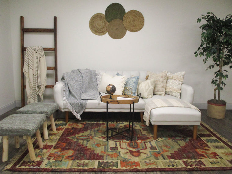 Cotton - Sienna Handwoven Area Rug