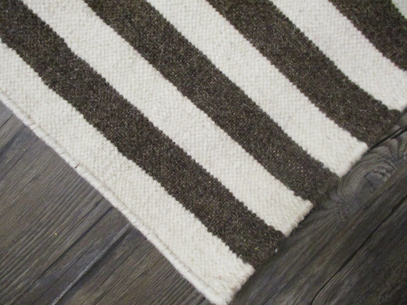 Elma Cross Strip Wool Rug